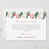 Het moderne Winter Red Christmas Santa Baby shower Bedankkaart (Achterkant)