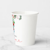 Het moderne Winter Red Christmas Santa Baby shower Papieren Bekers (Links)