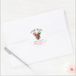 Het moderne Winter Red Christmas Santa Baby shower Ronde Sticker<br><div class="desc">Voeg een feestelijke finishing touch aan uw baby shower gunsten en versieringen met onze moderne winter rode kerstman Baby shower Classic ronde Sticker. Met een vrolijke kerstman op een levendige rode achtergrond, geaccentueerd met delicate sneeuwvlokken en wintergroen, is deze sticker ideaal voor het afdichten van enveloppen, het versieren van gunstzakken...</div>