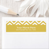 Het moderne Witte & Gouden Elegante Adresetiket Etiket (Insitu)