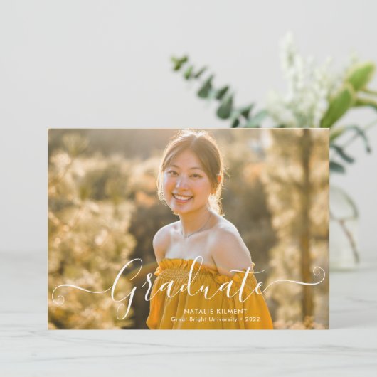 Het moderne Witte Manuscript Afstuderen het Afstud Aankondiging (Staand voorkant)