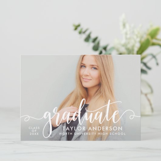 Het moderne Witte Manuscript Afstuderen het Afstud Kaart (Staand voorkant)