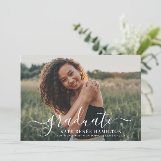 Het moderne Witte Manuscript Afstuderen het Afstud Kaart (Staand voorkant)