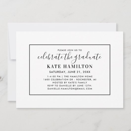 Het moderne Witte Manuscript Afstuderen het Afstud Kaart (Achterkant)