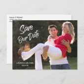 Het moderne Witte Manuscript van de Borstel sparen Briefkaart (Voorkant / Achterkant)