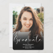 Het moderne witte zwarte manuscript 2 foto's afstu aankondiging (Voorkant)