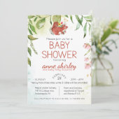 Het moderne Woodland Baby shower - Woodland Creatu Kaart (Staand voorkant)