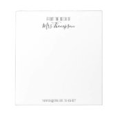 Het moderne Zwarte Manuscript van de Naam van de S Notitieblok (Voorkant)