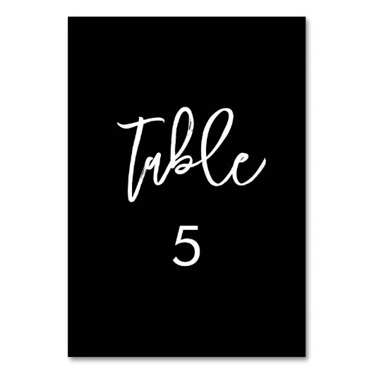 Het moderne zwarte trouwlijstnummer van de moderne kaart (Voorkant)