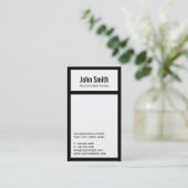 Het moderne Zwarte Visitekaartje van de (Staand voorkant)