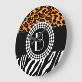 Het modieuze Dierlijke Zebra van het Print en de Grote Klok (Hoek)
