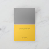 Het modieuze Grijze & Gele Lieveheersbeestje dankt Bedankkaart (Binnen)