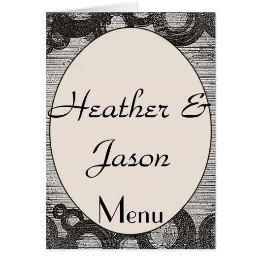 Het modieuze Menu van het Huwelijk (Voorkant)