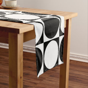 Het modieuze Patroon van White&Black Korte Tafelloper