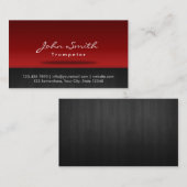 Het modieuze Rode Visitekaartje van de Trompetter (Voorkant / Achterkant)