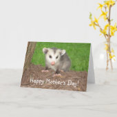 Het Moederdag van de Opossum van het baby Kaart (Gele Bloem)