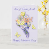 Het Moederdag van het Boeket van de lavendel Kaart (Gele Bloem)