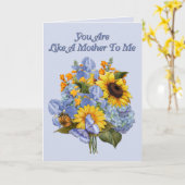 Het Moederdag van het Boeket van de zonnebloem Kaart (Gele Bloem)