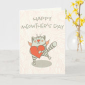 Het Moederdag van het Mamma van de Kat van de Dag Kaart (Gele Bloem)