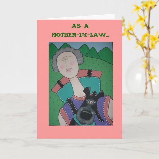 Het moederdagkaart van de SCHOONMOEDER Kaart (Gele Bloem)