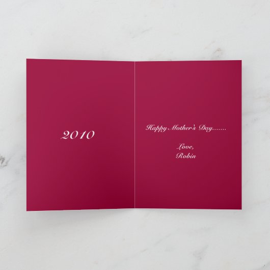 Het moederdagkaart van Rene Kaart (Binnen)