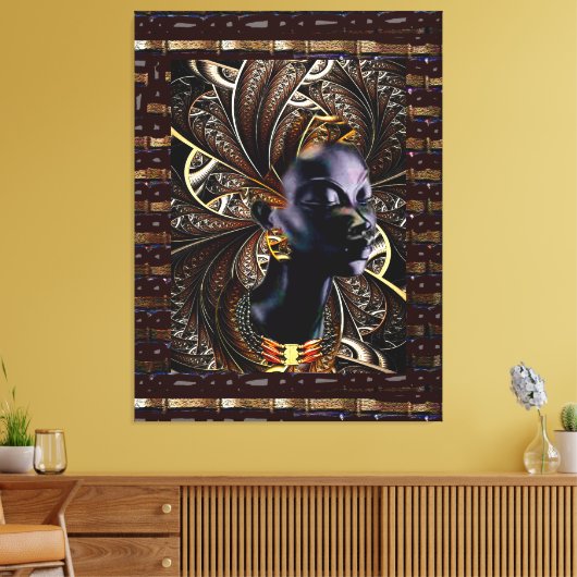 Het Moederland Afrika Canvas Afdruk (Insitu (Woonkamer))