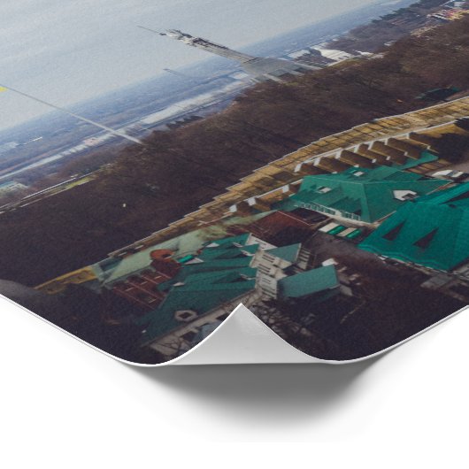 Het Moederlandmonument in Kiev Poster (Hoek)