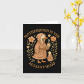 Het moederschap is de echte Hood Goose Kaart (Gele Bloem)