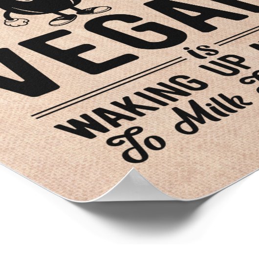 Het moeilijkste deel Vegan, Melk de Almonden, Funn Poster (Hoek)