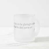 Het moeilijkste ding matglas koffiemok (Voorkant rechts)