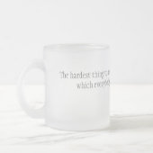 Het moeilijkste ding matglas koffiemok (Links)