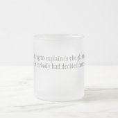 Het moeilijkste ding matglas koffiemok (Center)