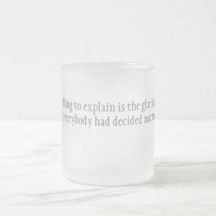 Het moeilijkste ding matglas koffiemok