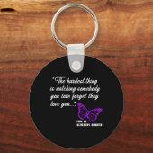 Het moeilijkste om Alzheimer'Dochter Gif te bekijk Sleutelhanger (Achterkant)