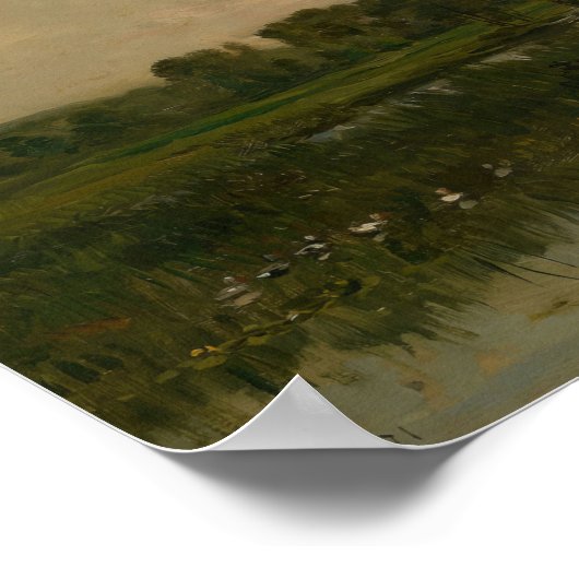 Het moeras (1871) Charles Francois Daubigny Poster (Hoek)