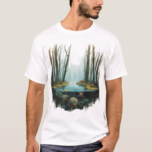Het moeras dat droomt t-shirt (Voorkant)
