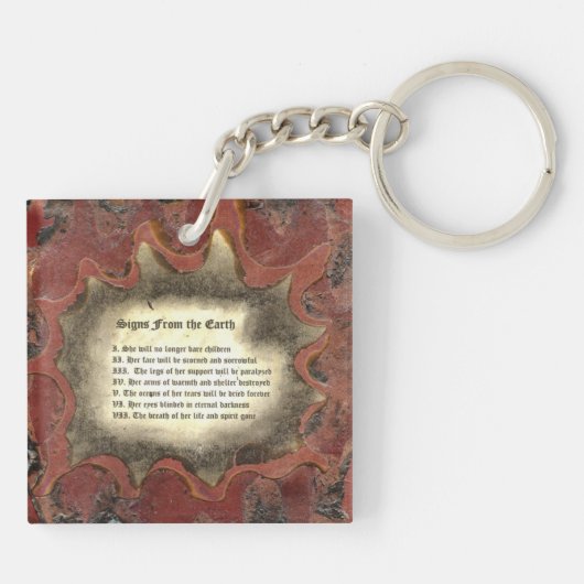 Het moeras en de signalen van de aarde sleutelhanger (Achterkant)