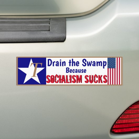 Het moerassocialisme Sucks Bumpersticker (Op auto)
