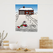 Het moet een dinsdag zijn - opvallende sneeuw poster (Keuken)