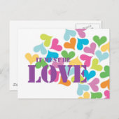 Het moet liefde romantische harten zijn briefkaart (Voorkant / Achterkant)