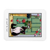Het moet liefde Schattigee Cat Custom Name zijn Magneet (Horizontaal)