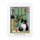 Het moet liefde Schattigee Cat Custom Name zijn Magneet (Verticaal)