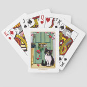 Het moet liefde Schattigee Cat Custom Name zijn Pokerkaarten (Achterkant)