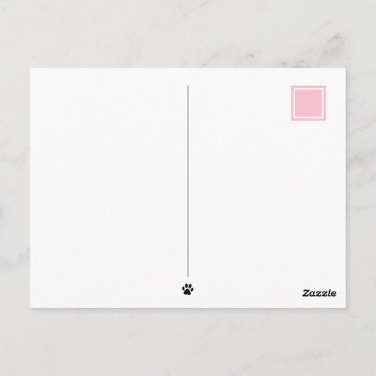 'Het moet liefde zijn' Kitty Cat Custom Briefkaart (Achterkant)