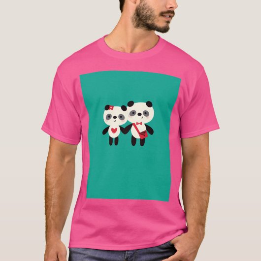Het moet liefde zijn - Preppy Panda's T-shirt (Voorkant)
