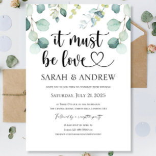 Het moet Love Heart Wedding Invitations Party Re z Kaart