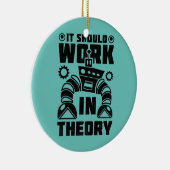 Het moet werken in theoretische robotica keramisch ornament (Rechts)