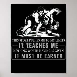 Het moet worden verdiend met de rest van de sport poster