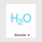 Het molecuul van het bronwater H2O Sticker (Vel)