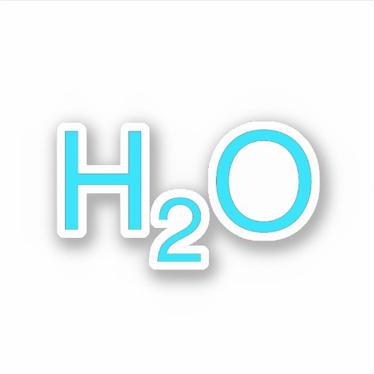Het molecuul van het bronwater H2O Sticker (Voorkant)